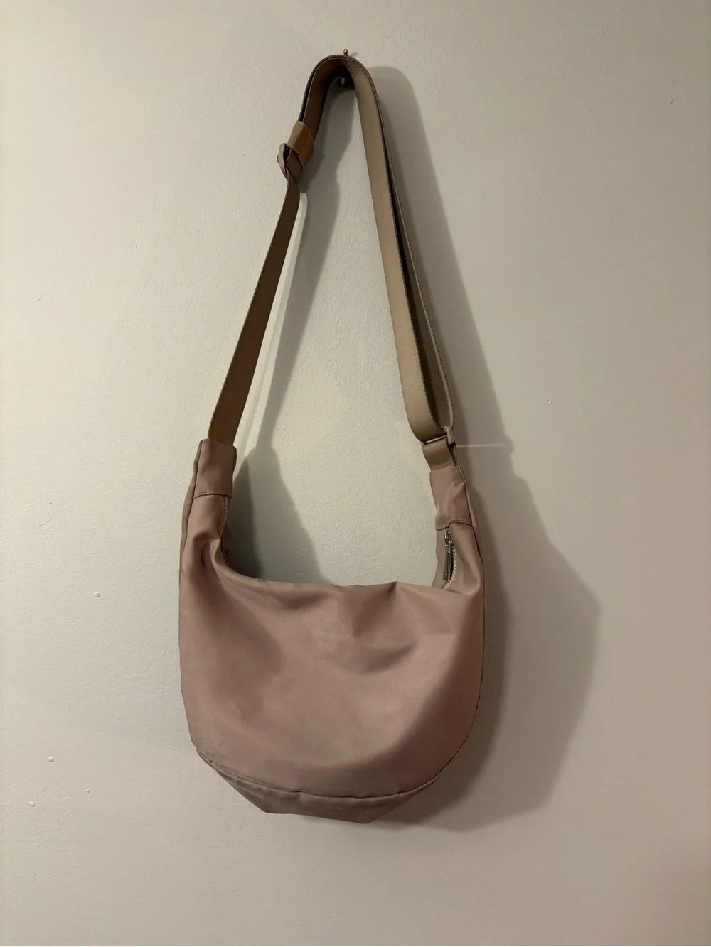 FABLOU London Luna Crescent Crossbody Bag — Dusty Rose — One Size 👜